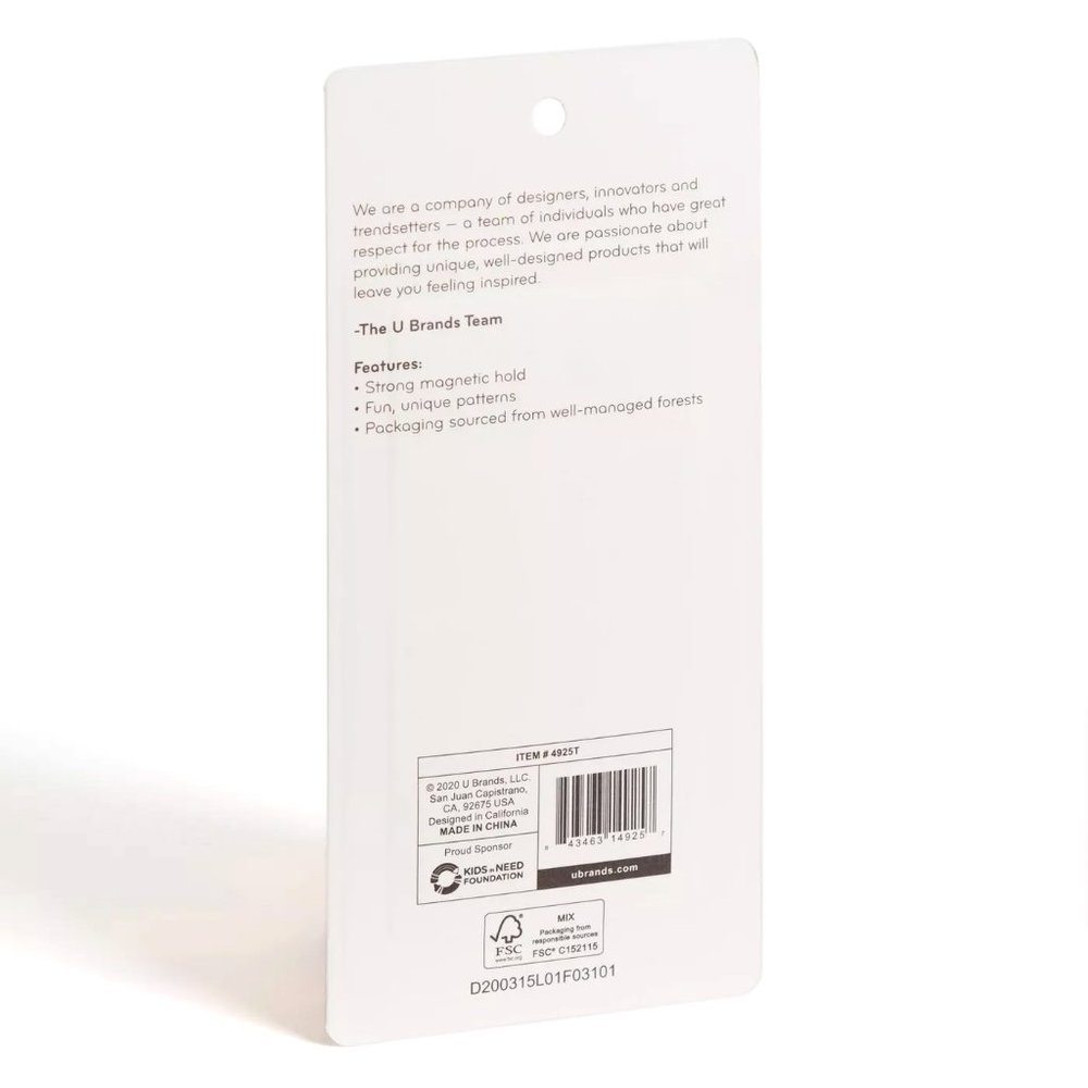 U Brands Square Magnets Tie-Dye + Denim 8 ct./pk. - Picture 2 of 3